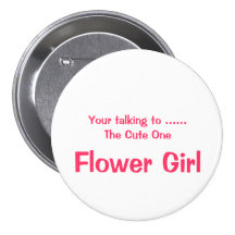 Blumen-Mädchen niedlicher Wedding Identifikations- Anstecknadelbuttons