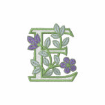 Blumen-Monogramm-Initiale E
