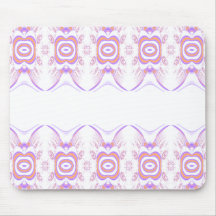 Blumen-Muster in Orange und in Purpurrotem Mousepads