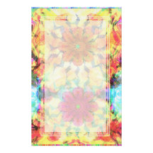 Blumen-Muster-Raum-Briefpapier Personalisiertes Druckpapier