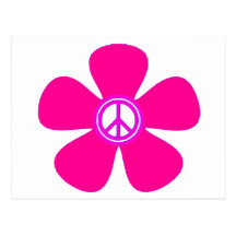 Blumen-Power-Friedenszeichen Postkarten