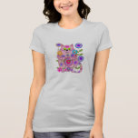 Blumen-Power-Katzen-T-Stück Tshirt