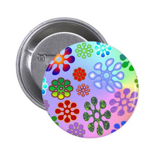 Blumen-Power-Knopf Anstecknadel