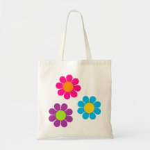 Blumen-Power Leinentasche