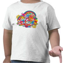 Blumen-Power-Regenbogen Shirt