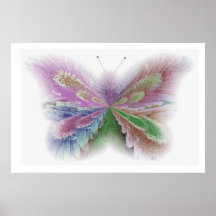 Blumen-Schmetterling Poster