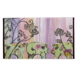 Blumen-Schweine iPad Folio-Kasten