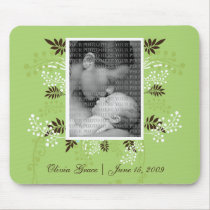 Blumen- und Farn FOTO-Schablone (Grün) mousepads