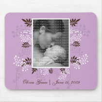 Blumen- und Farn FOTO-Schablone (lila) mousepads