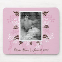 Blumen- und Farn FOTO-Schablone (Rosa) mousepads