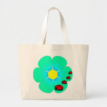Blumen- und Marienkäfer-Taschentasche