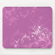 Blumenentwurf des hübschen rosa Strudels Mousepads