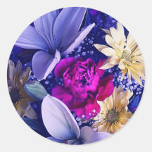 Blumengesteck 313b runder sticker