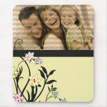 BlumenIllustration_1 mit FOTO-Schablone Mousepad mousepads