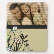 BlumenIllustration_2 mit FOTO-Schablone Mousepad mousepads