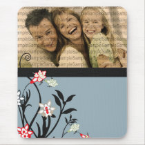 BlumenIllustration_4 mit FOTO-Schablone Mousepad mousepads