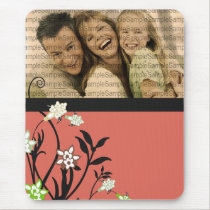 BlumenIllustration_6 mit FOTO-Schablone Mousepad mousepads