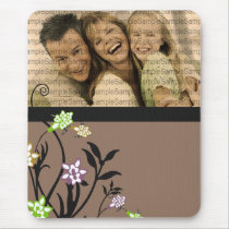 BlumenIllustration_7 mit FOTO-Schablone Mousepad mousepads