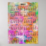 Blumenkunst-abstraktes Wandkalender-Plakat 2011