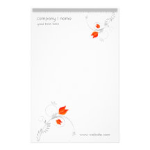 Blumenmuster-Briefpapier Personalisiertes Druckpapier