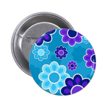 Blumenmuster Button