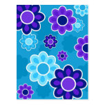 Blumenmuster Postkarte