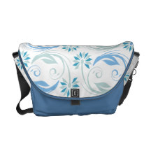 Blumenmustereleganter Blumenstrudel Kurier Tasche