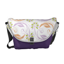 Blumenmustereleganter Blumenstrudel Kurier Taschen