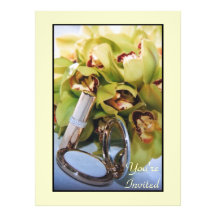 Blumenorchideen-Brautparty-Einladung