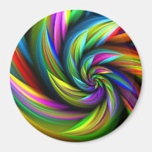 Blumenregenbogen-Spirale-Blume Kühlschrankmagnete