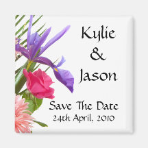 BlumenSave the Date Wedding Magnet Kühlschrankmagnet
