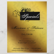 Blumenschmetterlings-Flyer-Salon-Wellness-Center-G