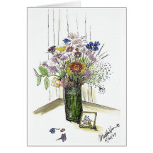 Blumenstrauß der Blumen Grußkarten