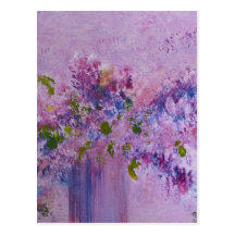 "Blumenstrauß-" Kunst Postkarte
