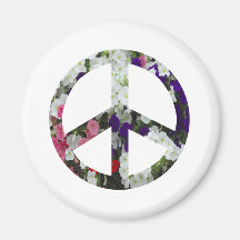 blumiges Friedenssymbol Magnete