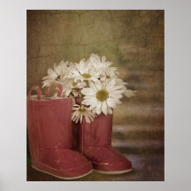 Blüte im Stiefel Poster