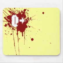 Blutgruppe-Spenden-Vampirs-Zombie O positiver Mauspad