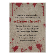 Blutige Halloween-Partyeinladung