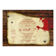 Blutige HandHalloween-Party-Einladung