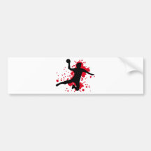 blutiges Handball dodgeball Autosticker