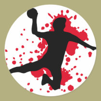 blutiges Handball dodgeball aufkleber