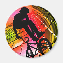 BMX in den Linien u. in den Kreisen Kühlschrankmagnet