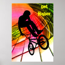 BMX in den Linien u. in den Kreisen Poster