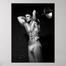 Bodybuilder-Trainings-Plakat