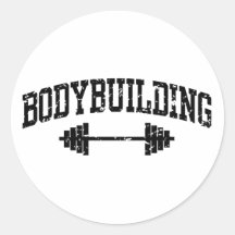 Bodybuilding Runde Aufkleber