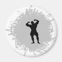 Bodybuildings-Gekritzel-Art Magnete