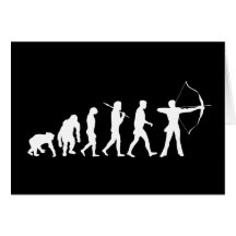 Bogenschießen-Evolution eines Bogenschießen-Bogens Grußkarte