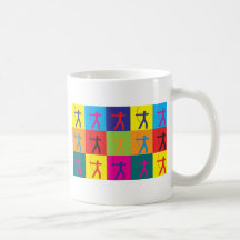 Bogenschießen-Pop-Kunst Kaffeetassen