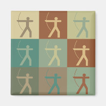 Bogenschießen-Pop-Kunst Kühlschrankmagnete
