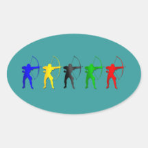 Bogenschießen-Sommer-Spiel-   Bogenschütze-Sport Aufkleber